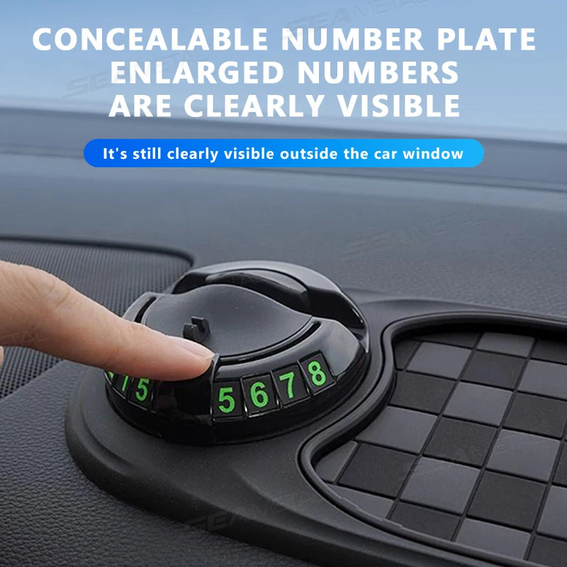 2 in 1 Dashboard anti Slip Mat with Phone Mount 360-Degree Rotation Car Phone Holder Non-Slip Adhesive Mat for Car